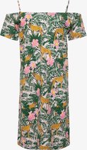 TwoDay meisjes jurk met jungle print - Groen - Maat 170/176