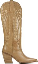 Bronx Vrouwen Leren       Cowboy Laarzen  / Western Boots 14177-J - Camel - Maat 39