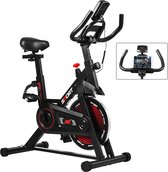BrightWise® SpinningFiets Ingebouwde tablet-/telefoonhouder - Spinbike - Hometrainer fiets - Hometrainers fitness - Spinning fiets - Max. draagcapaciteit 120 kg