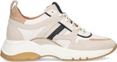 Manfield - Dames - Beige sneakers met details - Maat 41