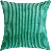 Kussenhoes 45x45 cm - Emerald - Kussenhoesje - Kussen Hoes - Woonkamer - Decoratie - Bank - Corduroy