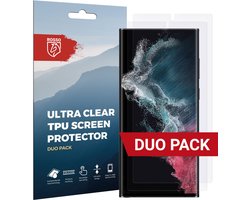 Rosso Screen Protector Ultra Clear Duo Pack Geschikt voor Samsung Galaxy S22 Ultra | Folie | 2 Stuks