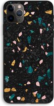 Case Company® - iPhone 11 Pro Max hoesje - Terrazzo N°10 - 100% Biologisch Afbreekbaar - Duurzaam - Biodegradable Soft Case - Milieuvriendelijke Print op Achterkant - Zwarte Zijkanten - Besch