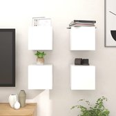 Decoways - Tv-wandmeubelen 4 stuks 30,5x30x30 cm wit