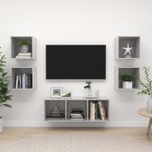 Decoways - 5-delige Tv-meubelset spaanplaat betongrijs