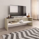 Decoways - Tv-meubel 120x40x40 cm spaanplaat wit en sonoma eikenkleurig