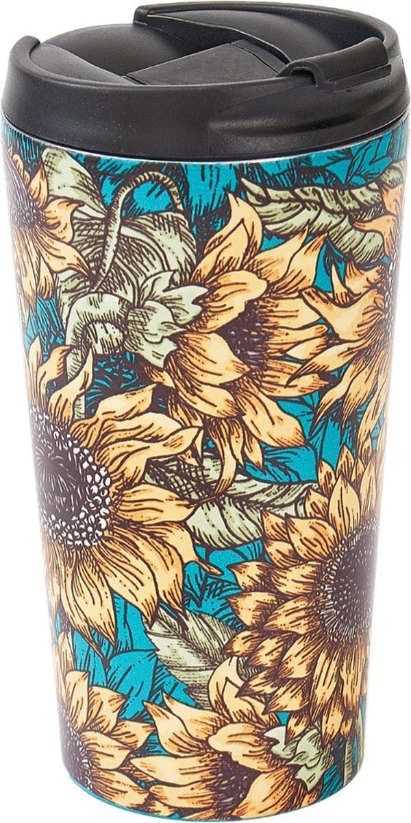 Eco Chic - The Travel Mug (thermosbeker) - N15 - Teal - Sunflower