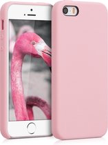 kwmobile telefoonhoesje voor Apple iPhone SE (1.Gen 2016) / 5 / 5S - Hoesje met siliconen coating - Smartphone case in vintage roze