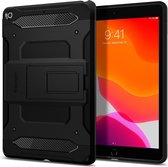 Apple iPad 8 (2020) Hoes - Spigen - Tough Armor Serie - Hard Kunststof Backcover - Zwart - Hoes Geschikt Voor Apple iPad 8 (2020)