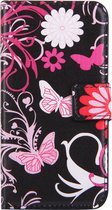 Apple iPhone 7 Hoesje - Mobigear - Design Serie - Kunstlederen Bookcase - Butterfly - Hoesje Geschikt Voor Apple iPhone 7