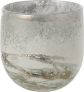 Windlicht | glas | grijs | 11x11x (h)10.5 cm