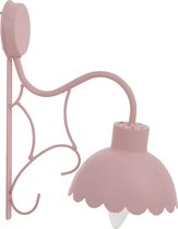 Muurlamp | metaal | roze | 15.5x25x (h)31 cm