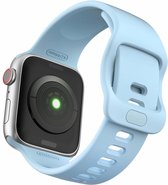 Geschikt voor Apple watch bandje silicone new design 42mm-44mm lichtblauw