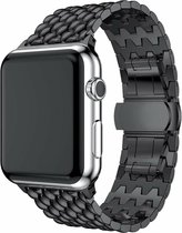 geschikt voor Apple Watch bandjes RVS zwart voor de geschikt voor Apple Watch 42mm - 44mm