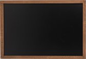 Krijtbord | hout | zwart - naturel | 130x3x (h)90 cm
