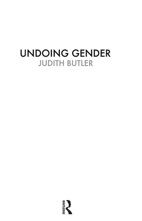 Couverture du livre : 'Undoing Gender' par Judith Butler