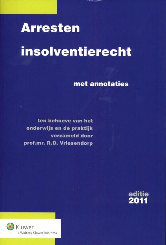 Arresten insolventierecht - cover