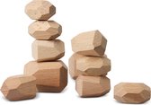 Sensori Montessori blokken | Houten Speelgoed | Stapel blokken | Educatief speelgoed | Houtkleur | 10 stuks