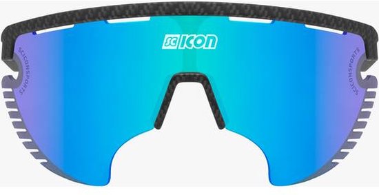 Scicon - Fietsbril - Aerowing Lamon - Carbon Matte - Multimirror Lens Blauw