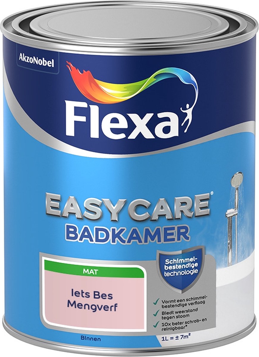 Flexa Easycare Muurverf - Badkamer - Mat - Mengkleur - Iets Bes - 1 liter
