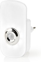Nedis LNLGETRWT Plug-in Led Nachtlamp Met Stekker En Zaklamp Dag/nachtsensor Bewegingssensor