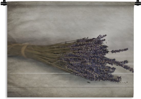 Wandkleed - Wanddoek - Boeket gedroogde lavendel - 90x67.5 cm - Wandtapijt