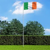 Vlag met vlaggenmast Ierland 6 m aluminium