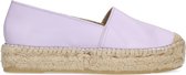 Sacha - Dames - Lila leren platform espadrilles - Maat 39