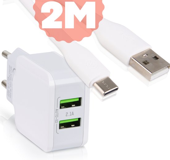 Double chargeur USB C/adaptateur/chargeur domestique chargeur rapide avec  câble USB-C | bol