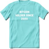 BTC Holder Since 2020 - Crypto T-Shirt Kleding Cadeau | Dames / Heren / Unisex | Bitcoin / Ethereum shirt | Grappig Verjaardag kado | BTC Tshirt Met Print | - Licht Blauw - XXL