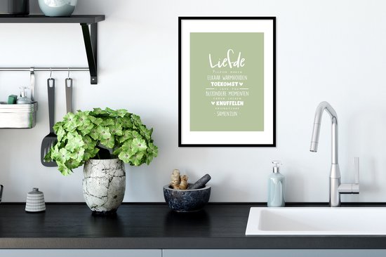 Affiche avec cadre Mariée - Marié - Fête - 30x40 cm