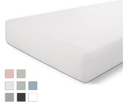Byrklund Jersey Hoeslaken - Hoeslaken 90x200 - 100% Katoen - Wit