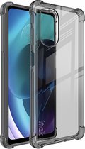 IMAK Motorola Moto G51 Hoesje Dun TPU met Screen Protector Zwart