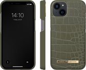iDeal of Sweden iPhone 13 Backcover hoesje - Atelier Case - Khaki Croco