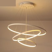 Loft Home® Hanglamp | 40, 60 en 80 cm ringen | Led verlichting | Kroonluchter | Dimbaar | Modern | Opknoping | Wit
