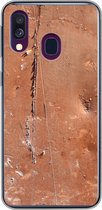 Coque Samsung Galaxy A40 - Fer - Rouille - Marron - Coque de téléphone en Siliconen