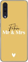 Geschikt voor Samsung Galaxy A50 hoesje - 'Future Mr & Mrs' - Trouwen - Spreuken - Quotes - Siliconen Telefoonhoesje