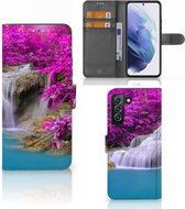 Wallet Bookcase Geschikt voor Samsung Galaxy S22 Plus Telefoonhoesje Waterval