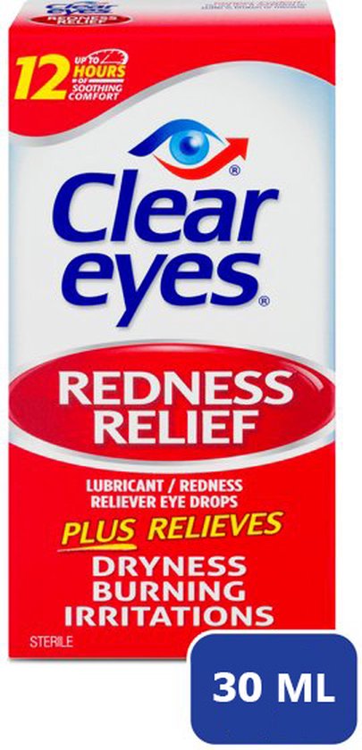 Clear Eyes Redness Relief XXL - Oogdruppels Tegen Rode Ogen, Geïrriteerde Ogen, Droge Ogen & Brandende Ogen (1x30ML)