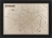 Houten stadskaart van Sevenum