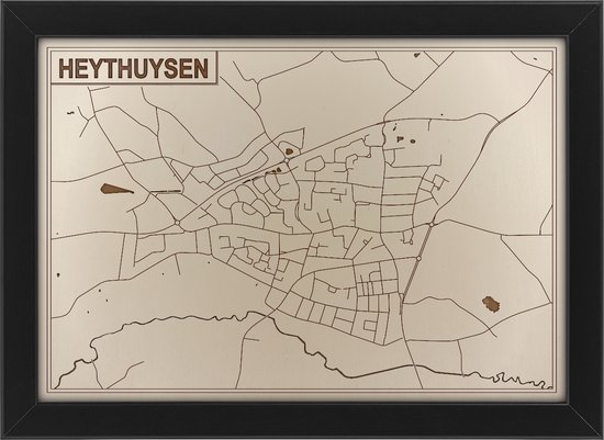 Houten stadskaart van Heythuysen