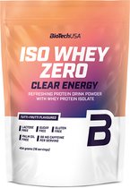 Protein Poeder - Iso Whey Zero Clear Energy 454g - BiotechUSA - Fruits - 84g Protein   + BeBulk Shaker 700ml