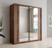Meubella - Kledingkast Blake - Donker eiken - 200 cm