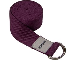 foto van VirtuFit Premium Yoga Riem - Yoga strap - Katoen - 250 cm - Mulberry - Yogastrap