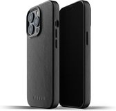 Mujjo - Full Leather Case iPhone 13 Pro Hoesje - zwart