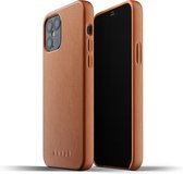 Mujjo - Leather Case iPhone 12 / iPhone 12 Pro 6.1 inch - Bruin