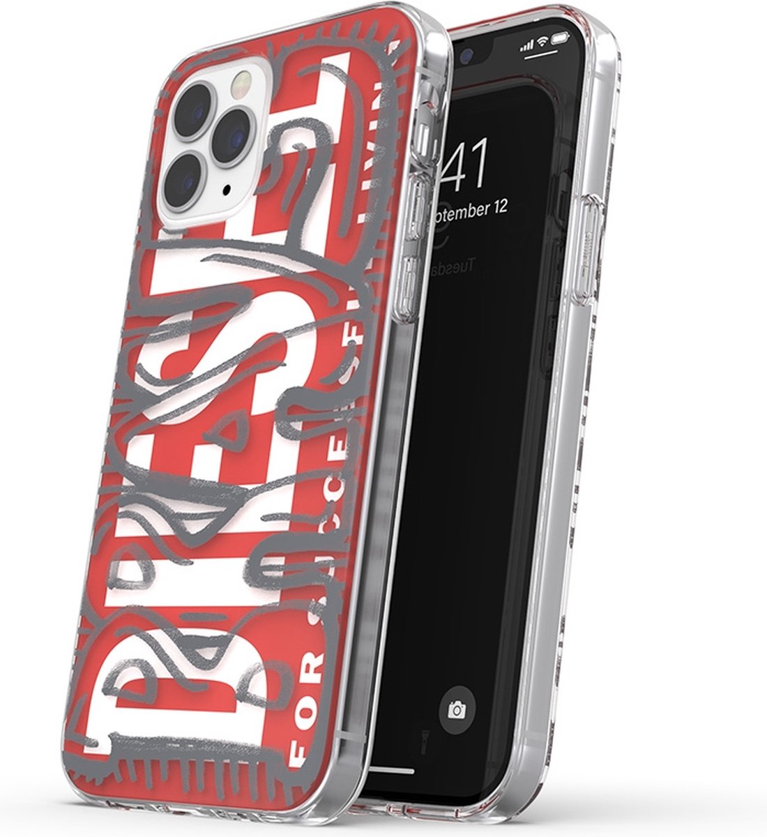 Diesel - Snap Case Clear iPhone 12 Pro Max 6.7 inch | Rood