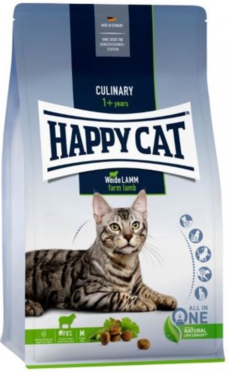 Happy Cat Volwassen Weide-Lamm Lam Volwassen Kattenvoer  | 300