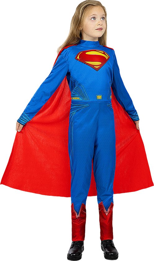 FUNIDELIA Supergirl-kostuum - Justice League voor meisjes Kara Zor-El - 7-9 jaar (134-146 cm) - Rood
