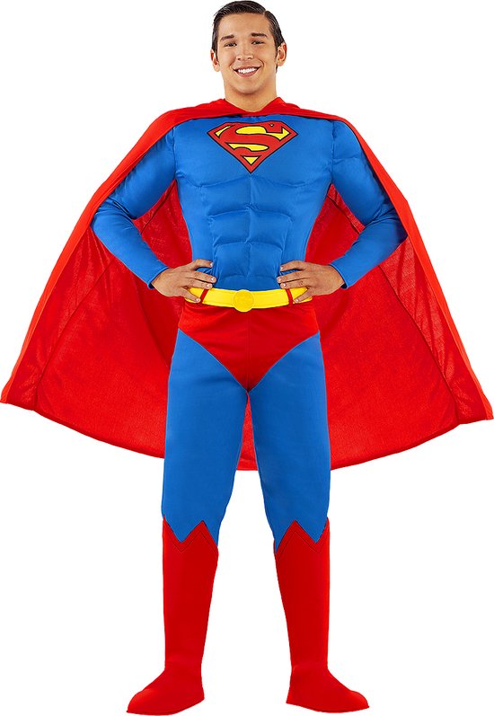 FUNIDELIA Déguisement Superman homme - Taille : XXL - Blauw